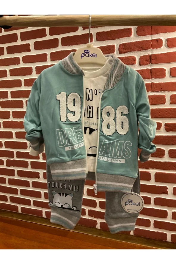 6-12-18 Ay 1986 Nakışlı 3 Lü Kolej Takım ürün görseli 1