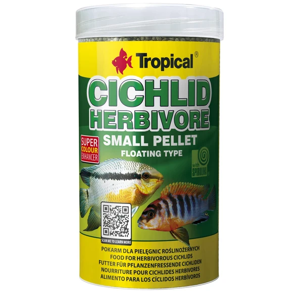 Tropical Cichlid Herbivore Small Pellet 250ml 90gr ürün görseli 1