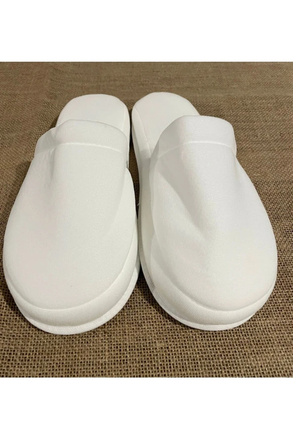 Çift Kat Polyester Havlu Süslenebilir Lohusa Terliği Kalın Sünger Taban Otel Banyo Terlik ürün görseli 1