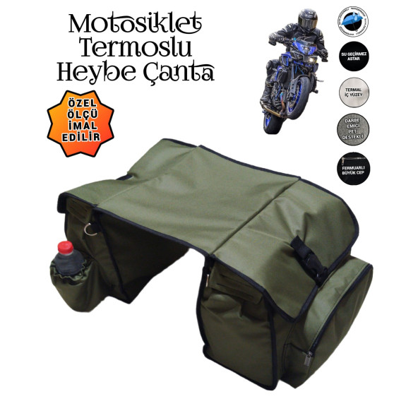 MOTOSİKLET HEYBE ÇANTASI TERMAL TERMOSLU CEPLİ ürün görseli 1