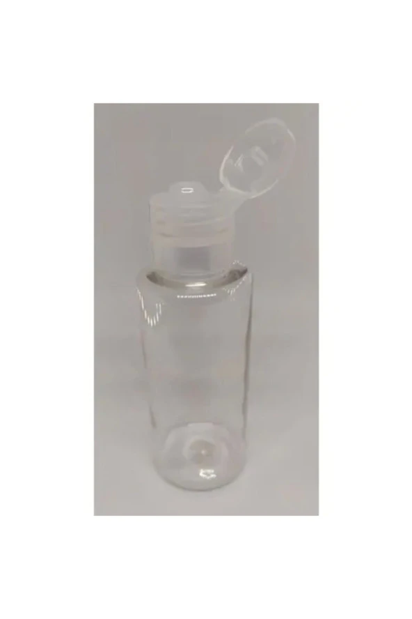 50 ml Plastik Şişe Şeffaf Fliptop Kapaklı (50 Adet) ürün görseli 1