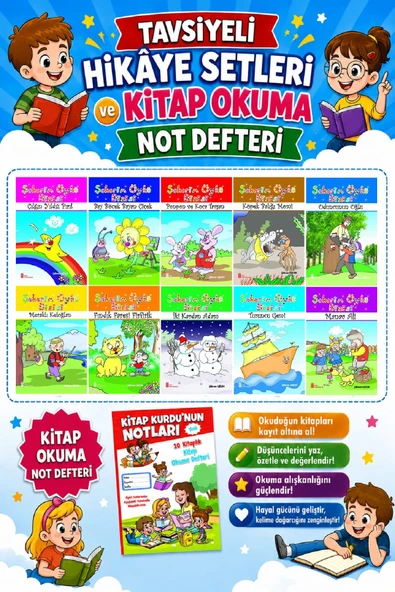 Ata 1.Sınıflar İçin Şekerim Öykü Dizisi + Kitap Okuma Not Defteri ürün görseli 1