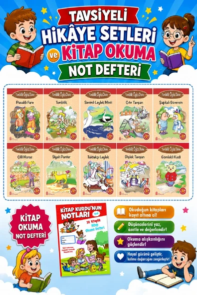 Ata 3.Sınıflar İçin Tombilik Öyküler Dizisi + Kitap Okuma Not Defteri ürün görseli 1