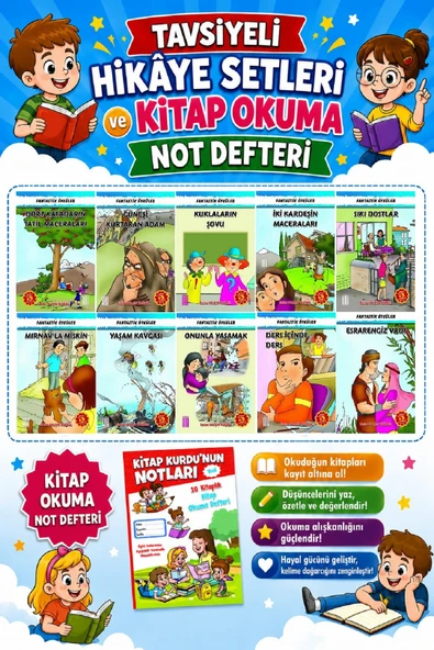 Ata 3.Sınıflar İçin Fantastik Öyküler Dizisi + Kitap Okuma Not Defteri ürün görseli 1