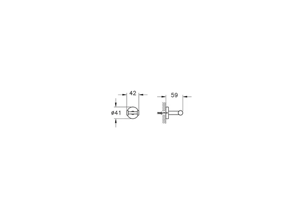 VitrA Base 200 A44102 İkili Askı, Krom - Resim 2