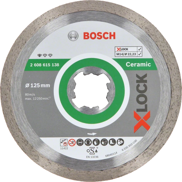 Bosch - X-LOCK - Standard Seri Seramik İçin Elmas Kesme Diski 125 mm ürün görseli 1