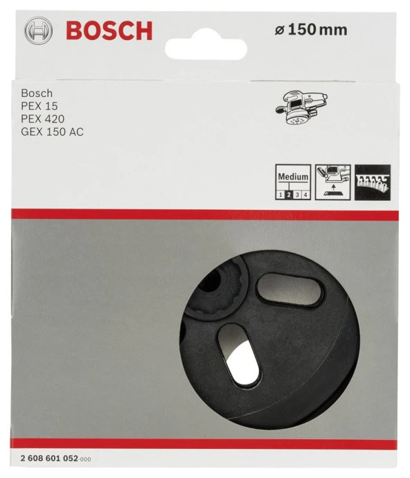 Bosch - 150 mm Zımpara Tabanı Orta Sertlikte - Resim 2