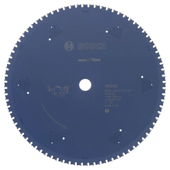 Bosch - Expert Serisi Metal için Daire Testere Bıçağı 355*25,40 mm 80 Diş ürün görseli 1