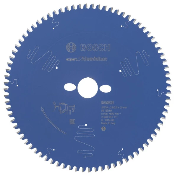 Bosch - Expert Serisi Alüminyum için Daire Testere Bıçağı 250*30 mm 80 Diş ürün görseli 1