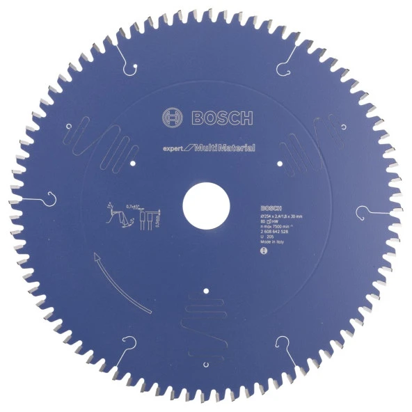 Bosch - Expert Serisi Çoklu Malzeme için Daire Testere Bıçağı 254*30 mm 80 Diş ürün görseli 1