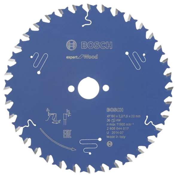 Bosch - Expert Serisi Ahşap için Daire Testere Bıçağı 160*20 mm 36 Diş ürün görseli 1