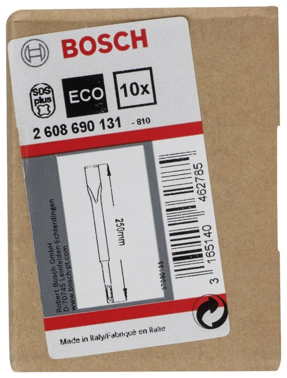 Bosch - SDS-Plus Şaftlı Yassı Keski 250*20 mm 10'lu - Resim 4