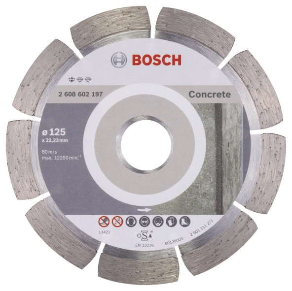Bosch - Standard Seri Beton İçin Elmas Kesme Diski 125 mm ürün görseli 1