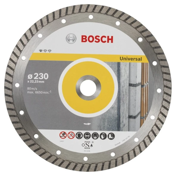 Bosch - Standard Seri Genel Yapı Malzemeleri İçin Turbo Segmanlı 9+1 Elmas Kesme Diski Set 230 mm ürün görseli 1
