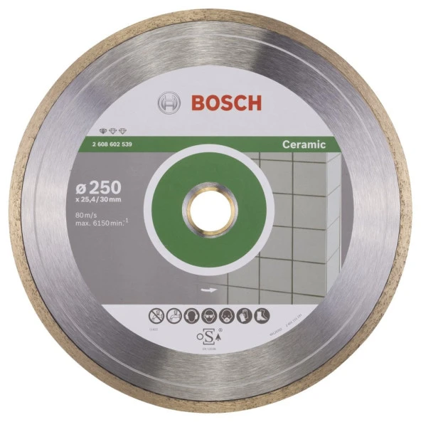 Bosch - Standard Seri Seramik İçin Elmas Kesme Diski 250 mm ürün görseli 1