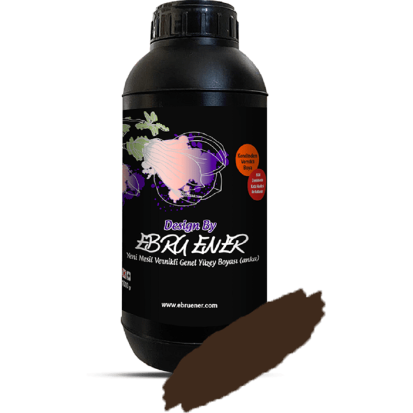 Ebru Ener Anka Vernikli Genel Yüzey Boyası (Koyu Kahve 1000 gr.) ürün görseli 1