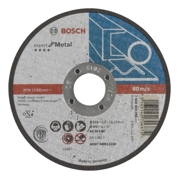 Bosch - 115*3,0 mm Expert Serisi Düz Metal Kesme Diski (Taş) ürün görseli 1