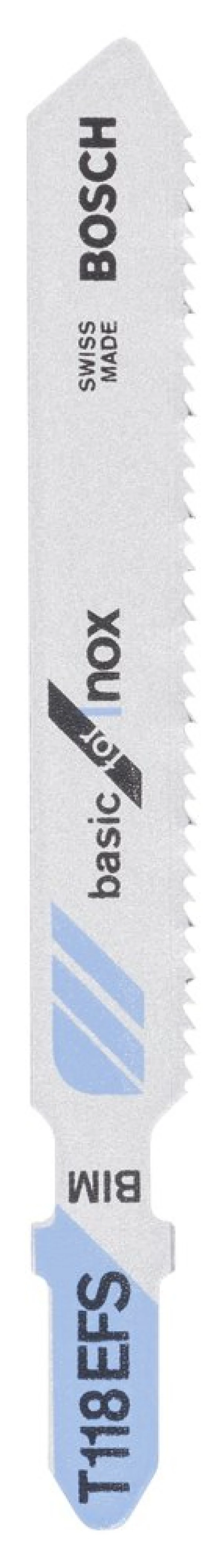 Bosch - Ekonomik Seri Inox (Paslanmaz Çelik) İçin T 118 EFS Dekupaj Testeresi Bıçağı - 5'Li Paket ürün görseli 1