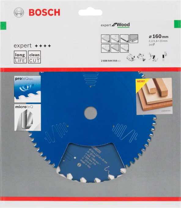 Bosch - Expert Serisi Ahşap için Daire Testere Bıçağı 160*20 mm 24 Diş ürün görseli 1