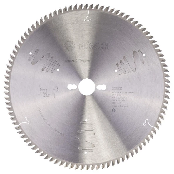 Bosch - Expert Serisi Ahşap için Daire Testere Bıçağı 300*30 mm 96 Diş ürün görseli 1