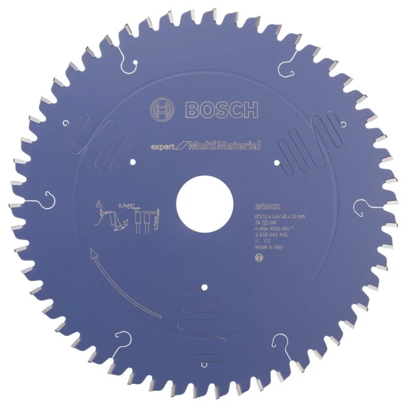 Bosch - Expert Serisi Çoklu Malzeme için Daire Testere Bıçağı 210*30 mm 54 Diş ürün görseli 1