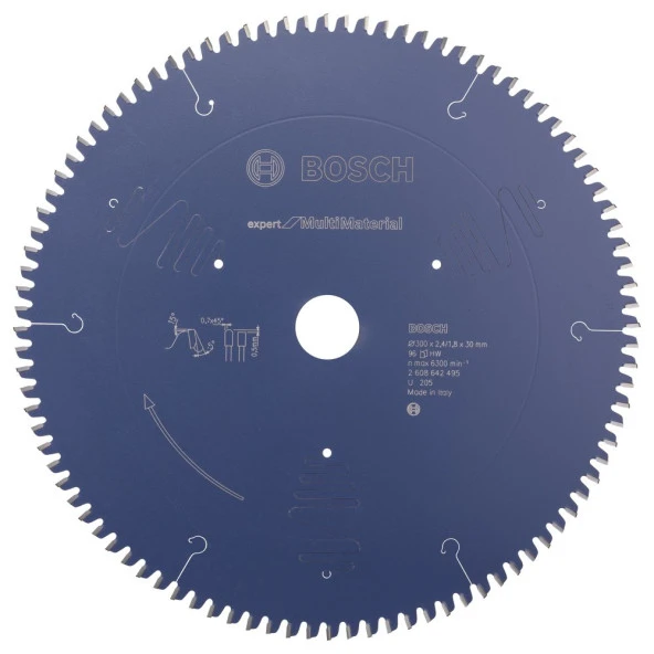 Bosch - Expert Serisi Çoklu Malzeme için Daire Testere Bıçağı 300*30 mm 96 Diş ürün görseli 1