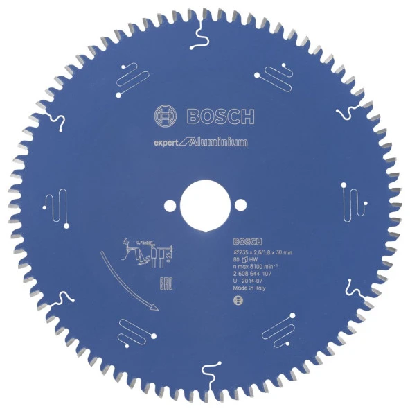 Bosch - Expert Serisi Alüminyum için Daire Testere Bıçağı 235*30 mm 80 Diş ürün görseli 1