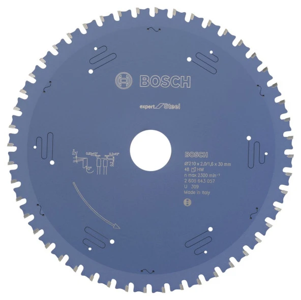 Bosch - Expert Serisi Metal için Daire Testere Bıçağı 210*30 mm 48 Diş ürün görseli 1
