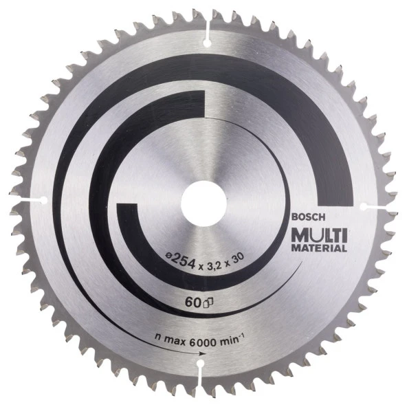 Bosch - Standard for Serisi Çoklu Malzeme için Daire Testere Bıçağı 254*30 mm 60 Diş ürün görseli 1