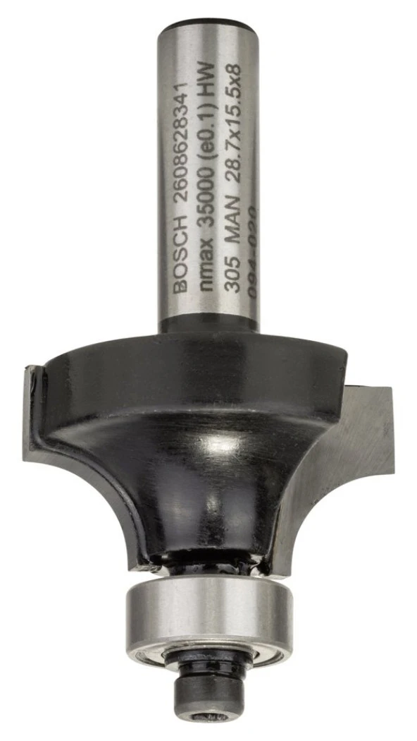 Bosch - Standard Seri Ahşap İçin Çift Oluklu, Sert Metal Bilya Yataklı Yuvarlama Frezesi 8*8*53 mm ürün görseli 1