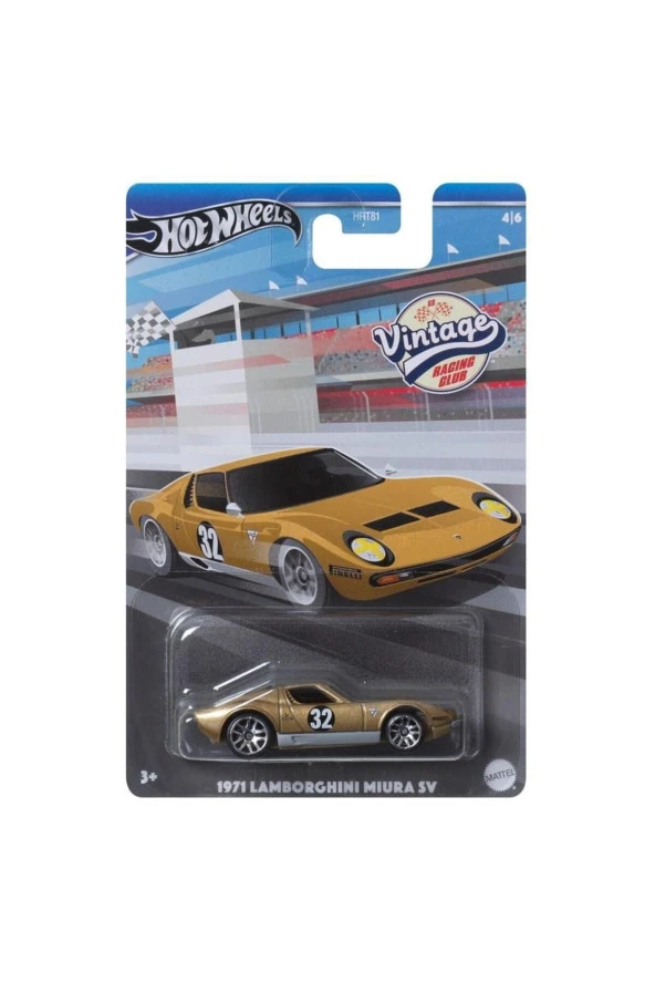 Hot Wheels Vintage Arabalar Özel Seri 1971 Lamborghını Mıura SV HRT81 HRV03 ürün görseli 1