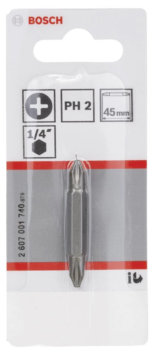 Bosch - Çift Taraflı Vidalama ucu PH2xPH2*45 mm 1'li - Resim 2