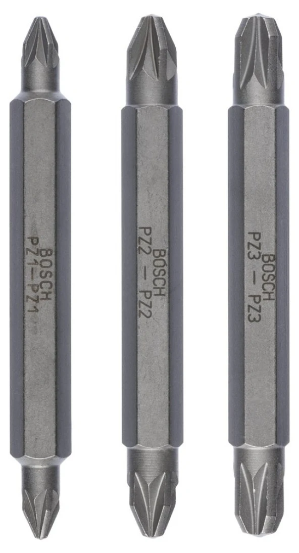 Bosch - Çift Taraflı Vidalama ucu PZ1/2/3*60 mm 3'lü ürün görseli 1