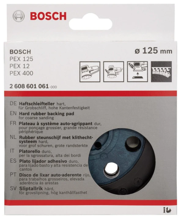 Bosch - 125 mm Zımpara Tabanı Sert (PEX) - Resim 2