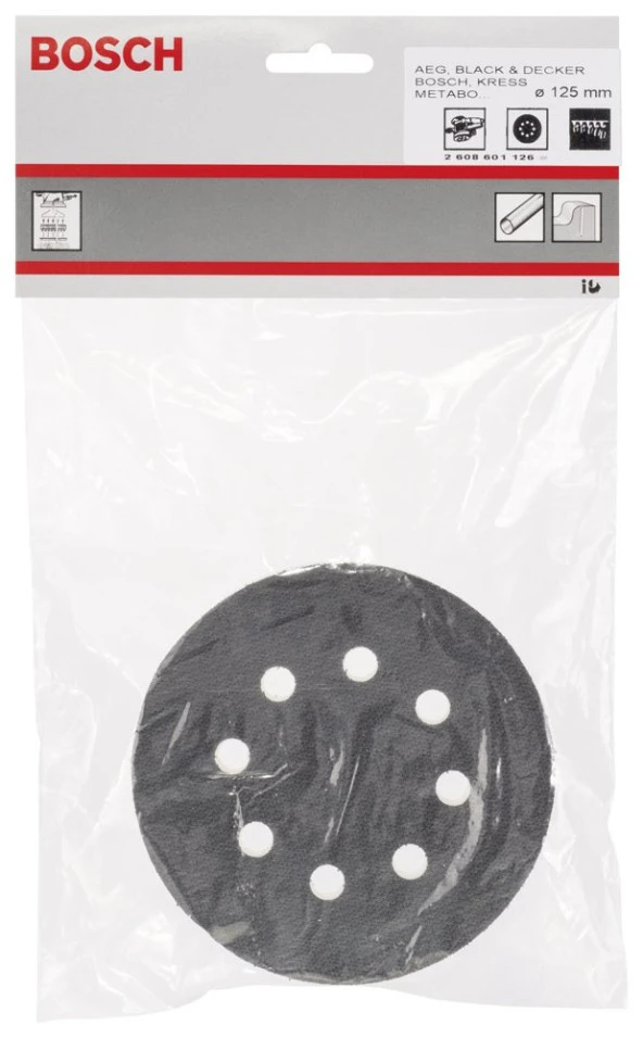 Bosch - 125 mm Delikli Sünger Taban - Resim 2