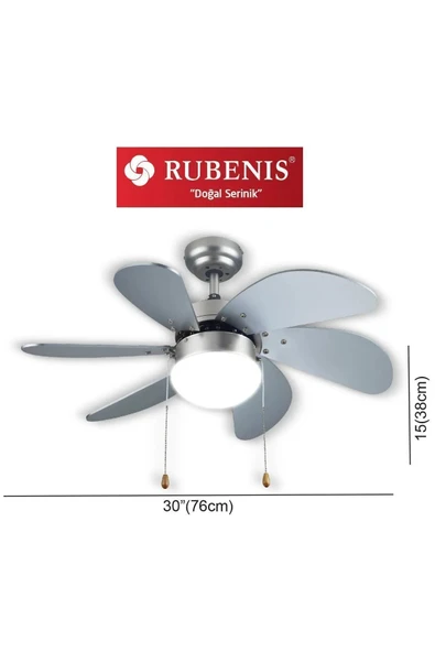 RBT306 SLV ARMATÜRLÜ TAVAN VANTİLATÖRÜ ürün görseli 1