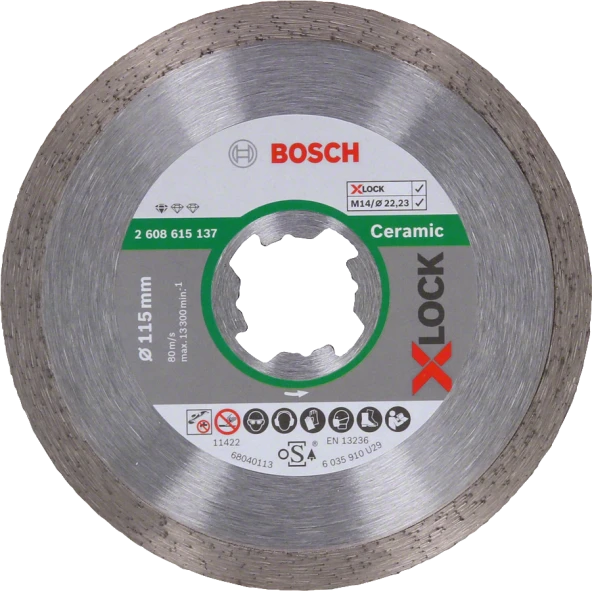 Bosch - X-LOCK - Standard Seri Seramik İçin Elmas Kesme Diski 115 mm ürün görseli 1
