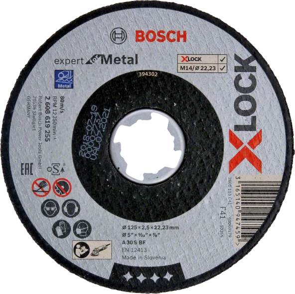 Bosch - X-LOCK - 125*2,5 mm Expert Serisi Düz Metal Kesme Diski (Taş) ürün görseli 1