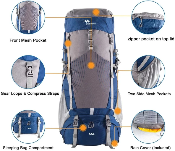 Mobihome Hiking Sırt Çantası 60 Litre - Resim 6