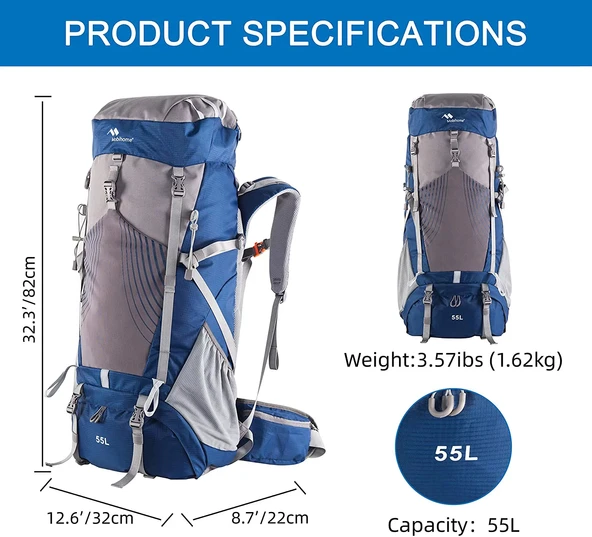 Mobihome Hiking Sırt Çantası 60 Litre - Resim 4