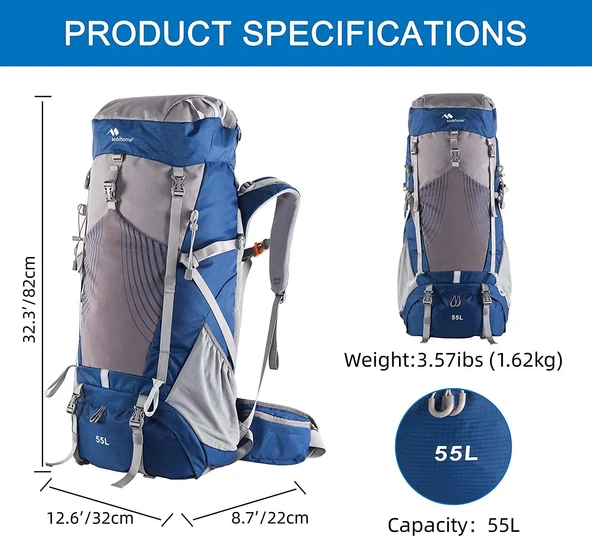 Mobihome Hiking Sırt Çantası 60 Litre - Resim 8