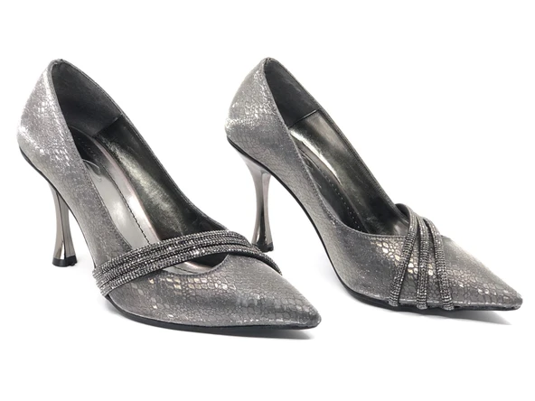 Feles Üç Şerit Taş Detaylı Saten Stiletto Abiye Kadın Topuklu Ayakkabı ürün görseli 1