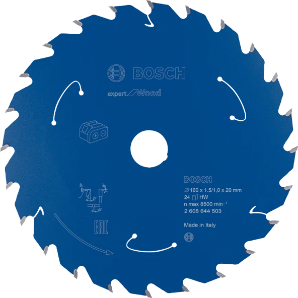Bosch - Expert for Serisi Ahşap için Akülü Daire Testere Bıçağı 160*20 mm 24 Diş ürün görseli 1