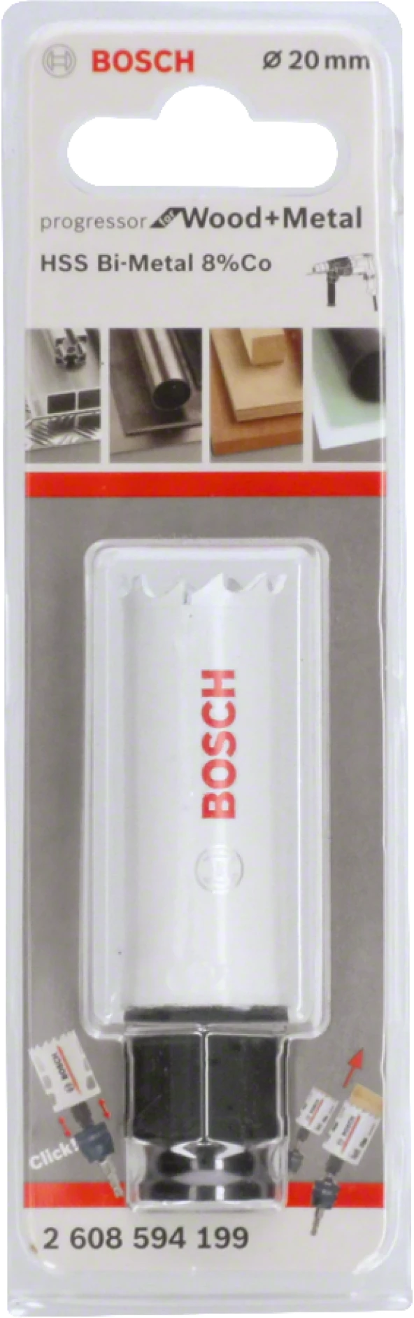 Bosch - Yeni Progressor Serisi Ahşap ve Metal için Delik Açma Testeresi (Panç) 20 mm ürün görseli 1