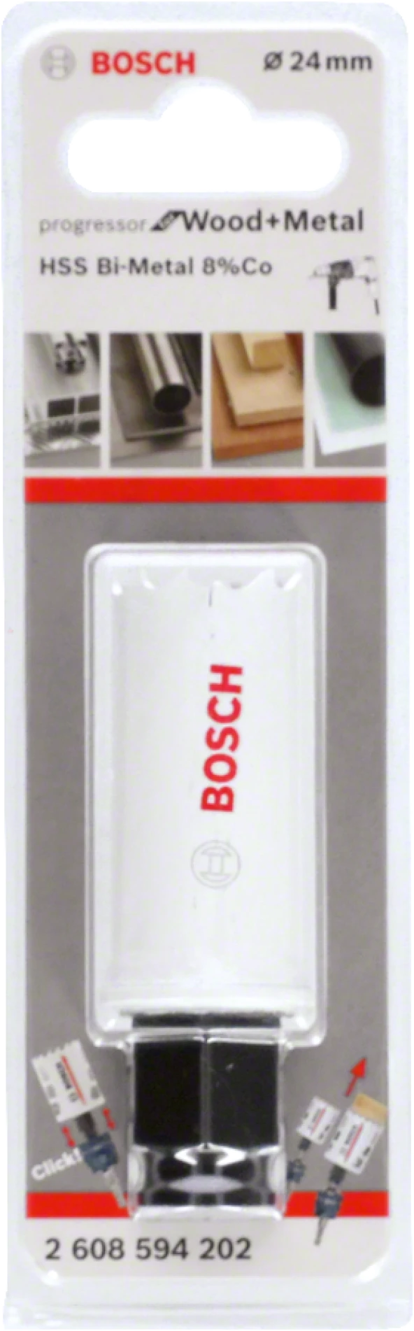 Bosch - Yeni Progressor Serisi Ahşap ve Metal için Delik Açma Testeresi (Panç) 24 mm ürün görseli 1