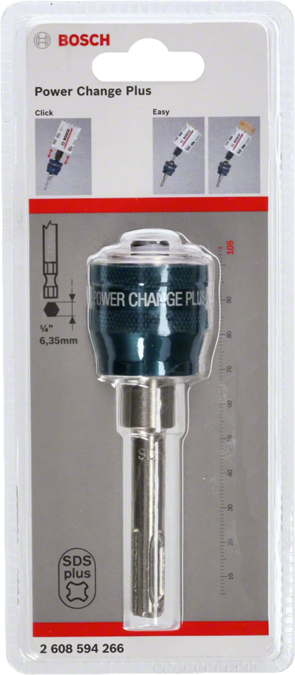 Bosch - Power Change Plus Adaptör 105 mm ve SDS-Plus Şaft Girişli - Resim 3