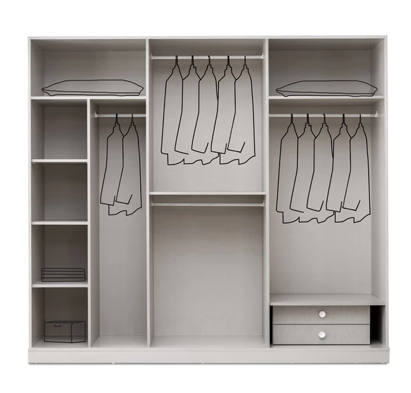 ALANYA MDF 6 KAPILI DOLAP - Resim 2