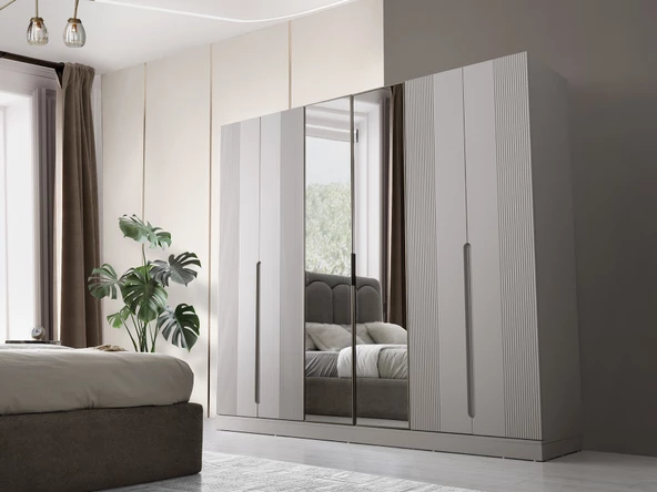 ALANYA MDF 6 KAPILI DOLAP ürün görseli 1