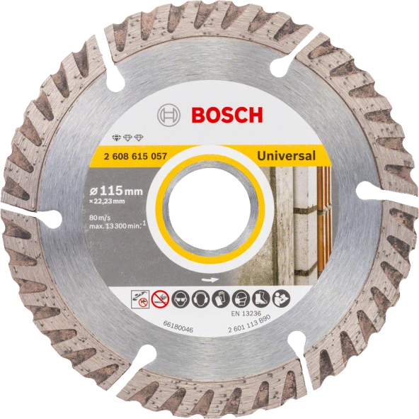 Bosch - Standard Seri Genel Yapı Malzemeleri İçin Elmas Kesme Diski 115 mm 10'lu Paket ürün görseli 1