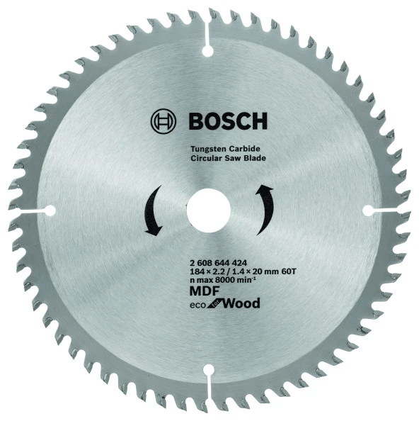 Bosch - Eco for Wood Daire Testere Bıçağı 184*20 mm 60 Diş ürün görseli 1